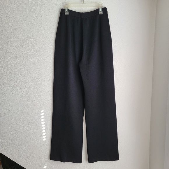 St. John's Evening by Marie Gray Basics Black Knit Wide Leg High Rise Pants - Picture 2 of 7